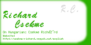 richard csekme business card